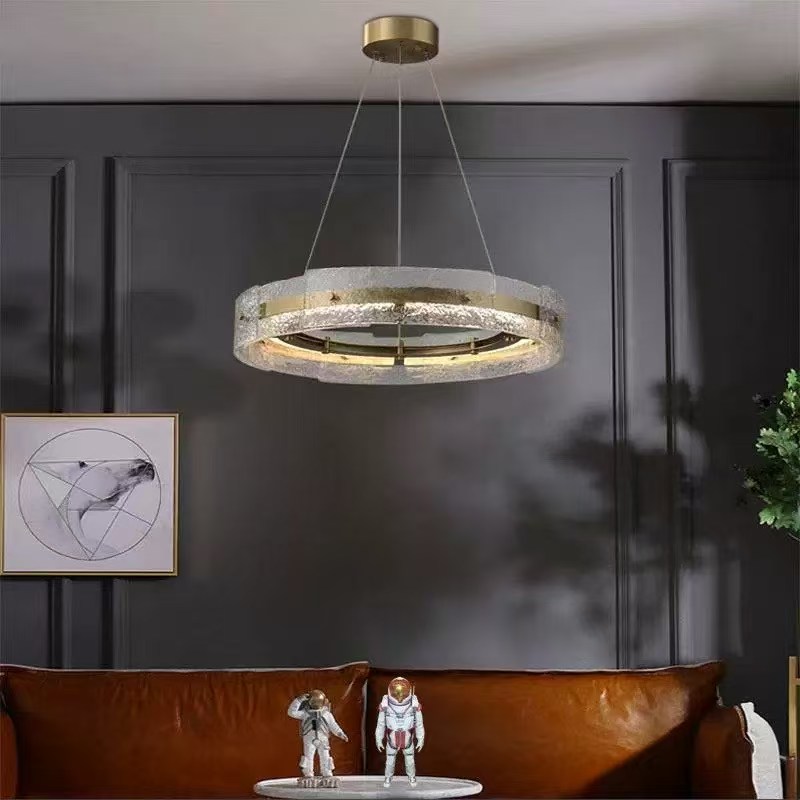 Customizable Personalized Egg-Shaped Crystal Chandelier LED Light Source Gold Body for Hotel Restaurant Club Lobby Dining Room