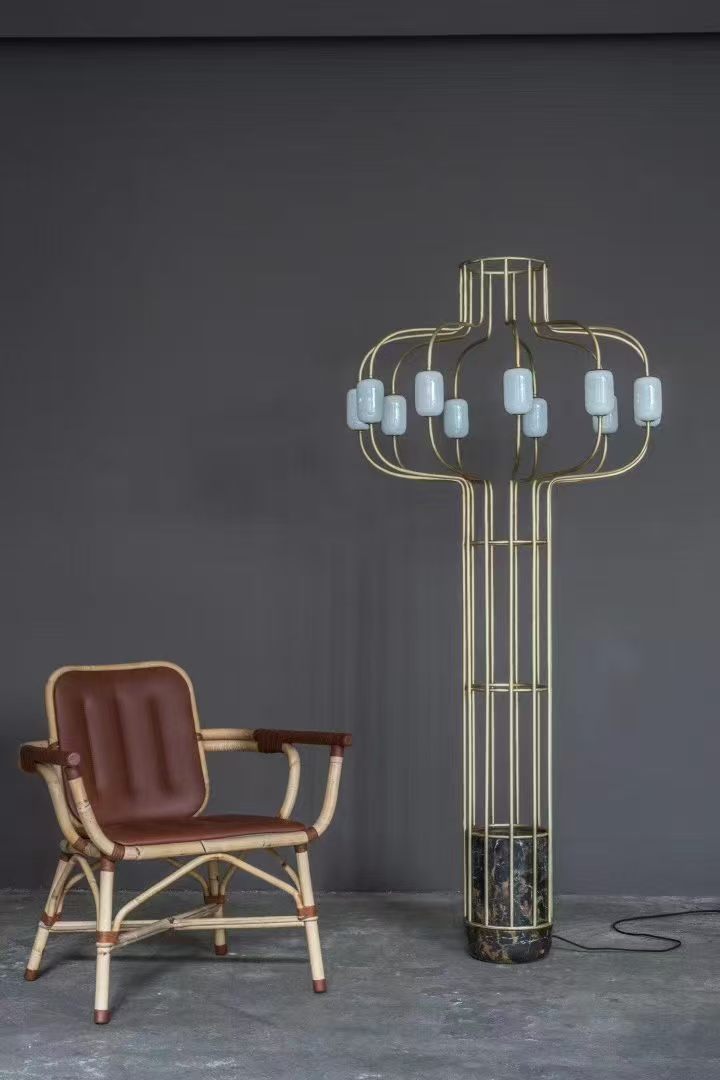 Luxury Designer Floor Lamp Modern Creative Standing Decor Light for Villa Hotel Lobby Living Room Soft Furnishing