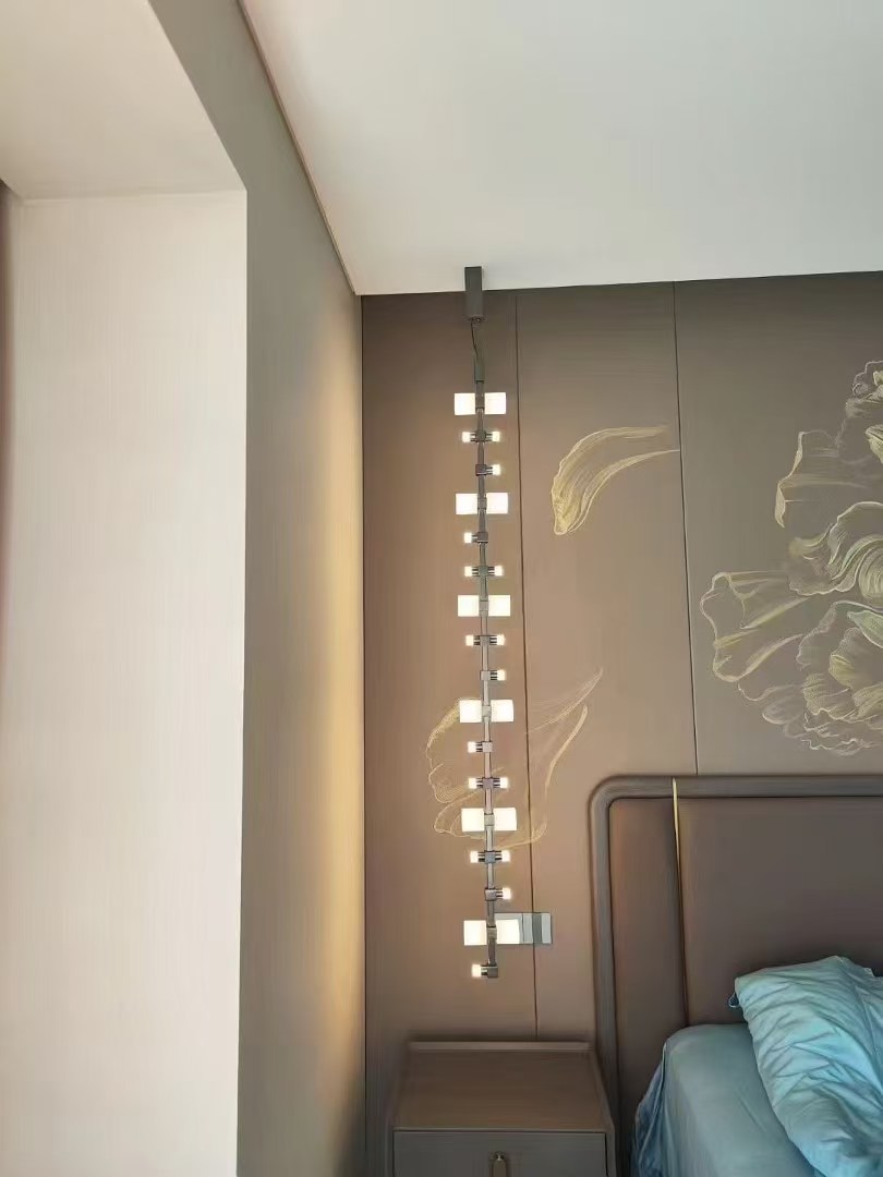 Modern Custom Gold Long Pendant Lighting Large Home Decor Living Room Chandeliers Light Led Luxury Chandelier for Stair Bedroom