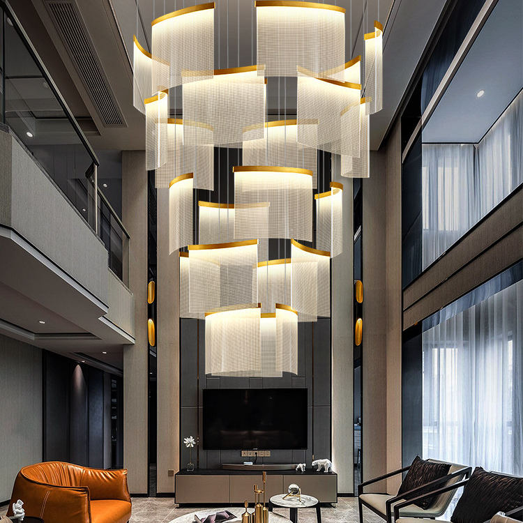 Luxury Modern Home Decoration Big Pendant for Living Room Dining Room Indoor Lighting Staircase Chandelier