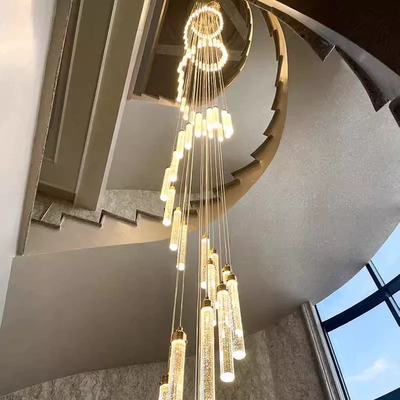 New Arrivals Modern Luxury Chandeliers Crystal for Staircase Villa Chandelier Light Pendant for Staircase