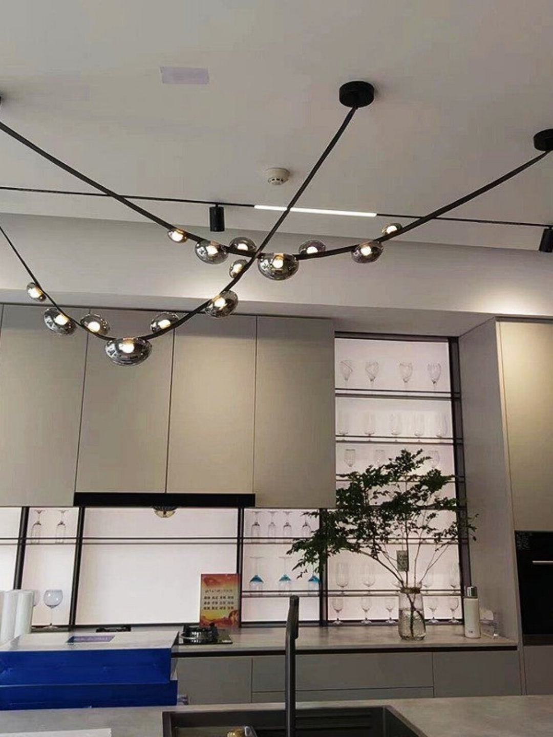 Leather Hanging Post-Modern Living Room Lamp Belt Creative Simple Art Light-Emitting Diode Home Decoration Belt Lamp