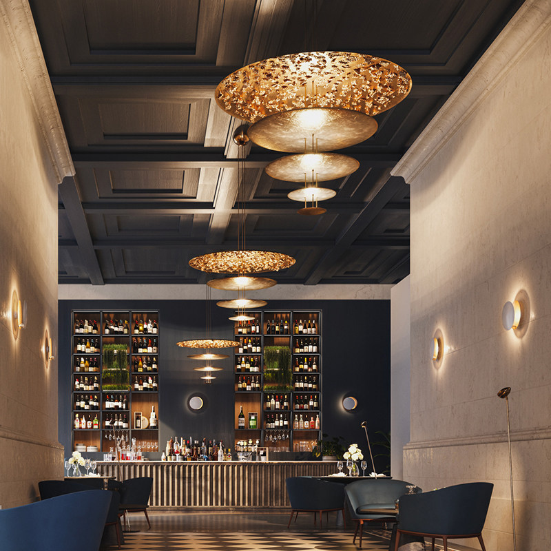 Modern Light Decoration Luxury Hotel Lobby Banquet Hall Gold Project Custom Large Led Chandelier