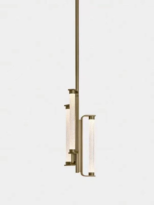 Hotel High Quality Hotel Luxury Unique Brass Wall Creative Duplex Villa Staircase Long Crystal Lamp Rotating Staircase Pendant