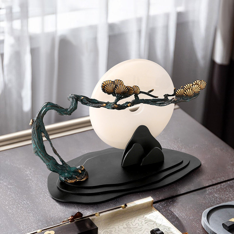 Chinese Tabletop Decoration High-end Jade Peace Buckle Zen Home Living Room Bookcase Antique Office Dropshipping