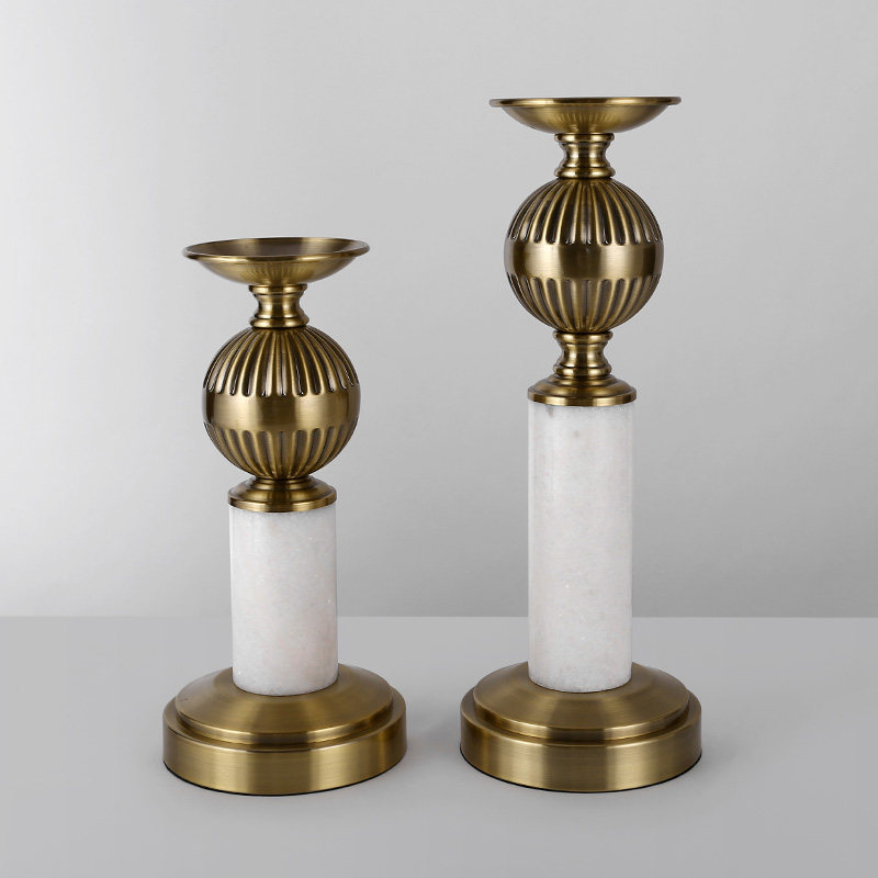 Luxury Metal Hand Sculpture Holding Marble Candle Sticker Candle Holder OEM ODM Factory