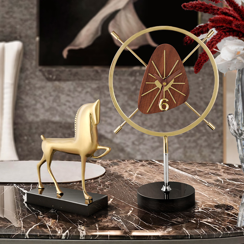 Home Decor Bedroom Living Room Bedside bar Wood Clock Table Light Led Desk Lamp with Wireless Charger