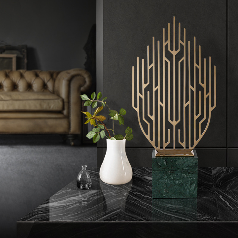 Luxury Home Decor Accessories Home Decoration Ornaments Metal Crafts Decoration for Living Room